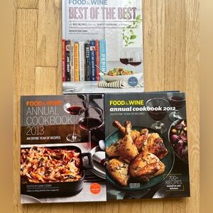 Group of 3 Food & Wine cookbooks all in excellent condition.